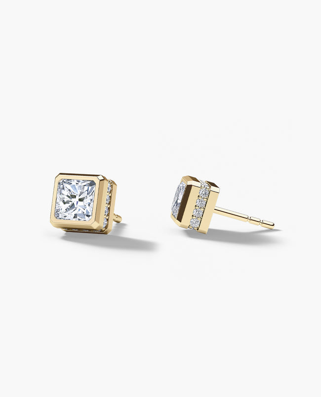 LA PAZ Gold Single Stud Earring with 1.06ct Diamonds